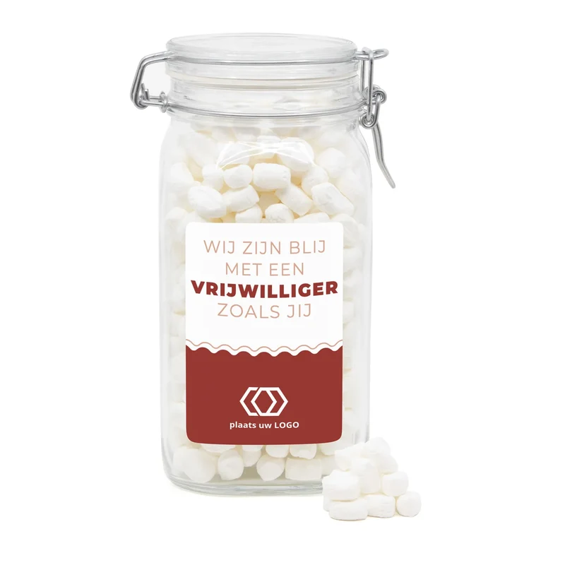 Grote weckpot met eigen ontwerp - Vrijwilliger