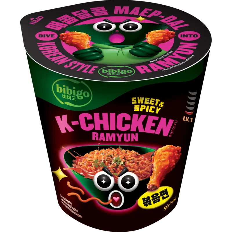 Bibigo K-chicken ramyun sweet&spicy noodles cup