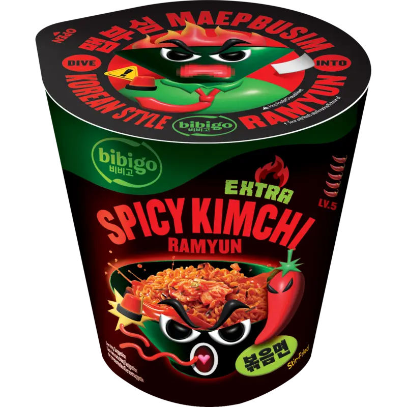 Bibigo Kimchi ramyun extra spicy noodles cup