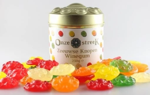 Bewaarblik Zeeuwse knop winegums (200 gram)