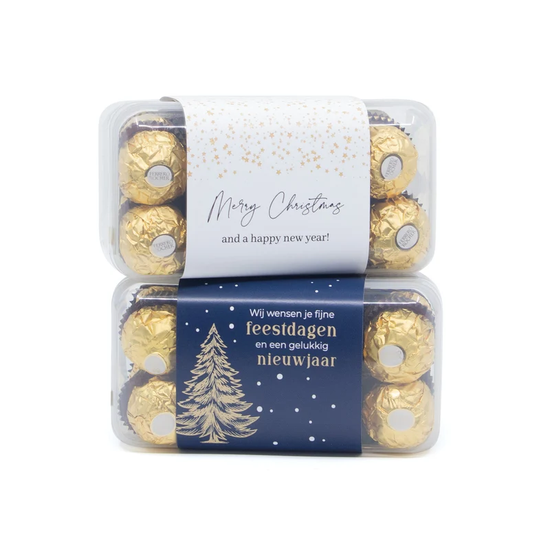 Ferrero Rocher Box 16 met eigen logo - Kerst