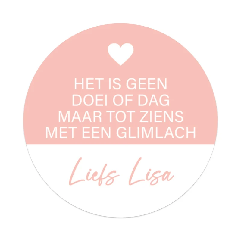 Persoonlijke stickers 12 stuks (6,35cm) - Collega