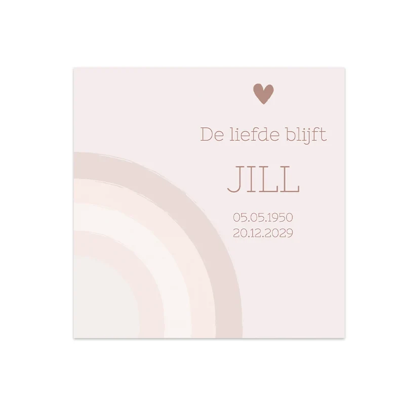 Dankbetuigingskaarten (10 x 10cm) - Uitvaart