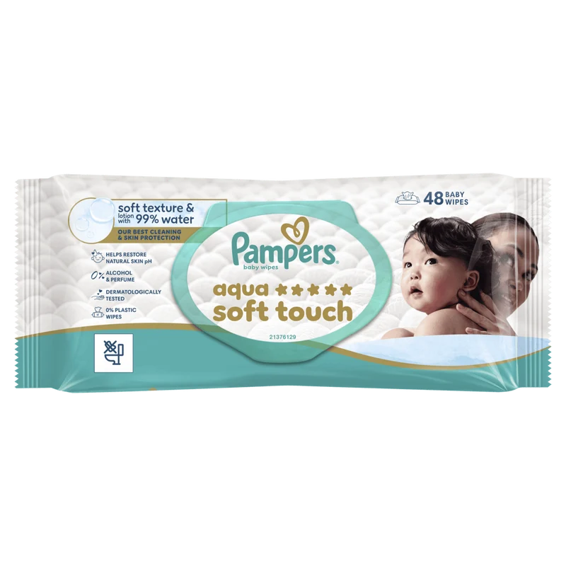 Pampers Harmonie auqa soft doekjes