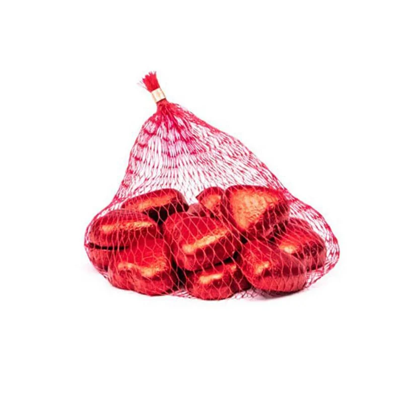 Chocolade hartjes in netje - Fairtrade