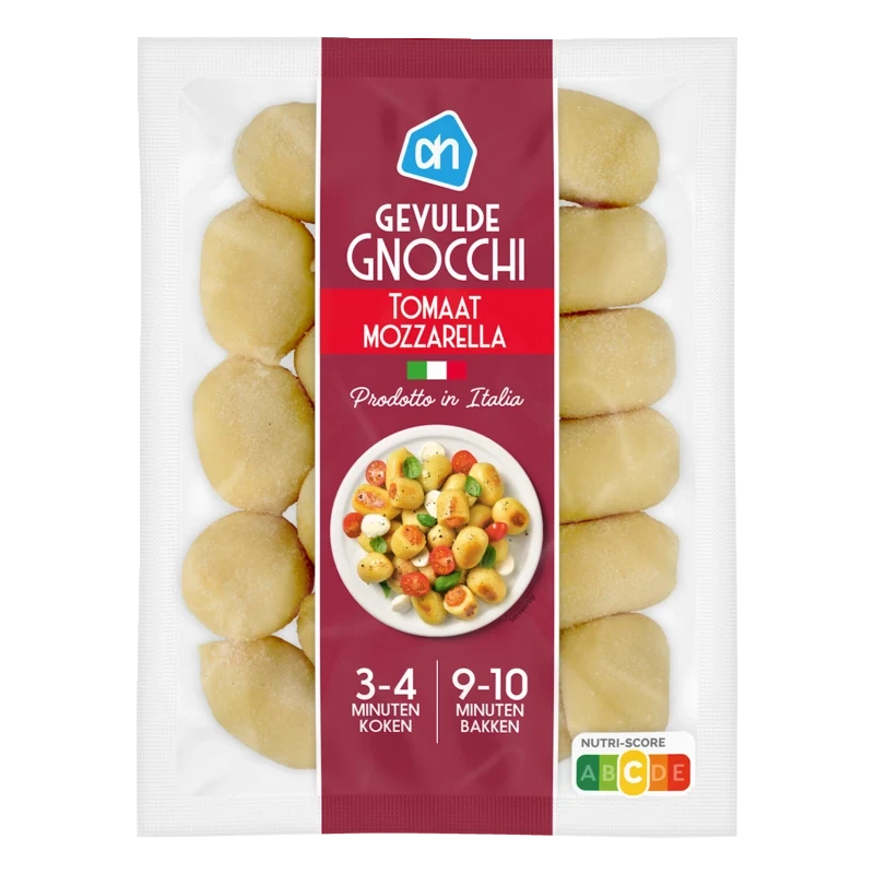 Gevulde gnocchi tomaat & mozzarella