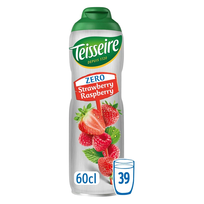 Teisseire Siroop aardbei framboos zero