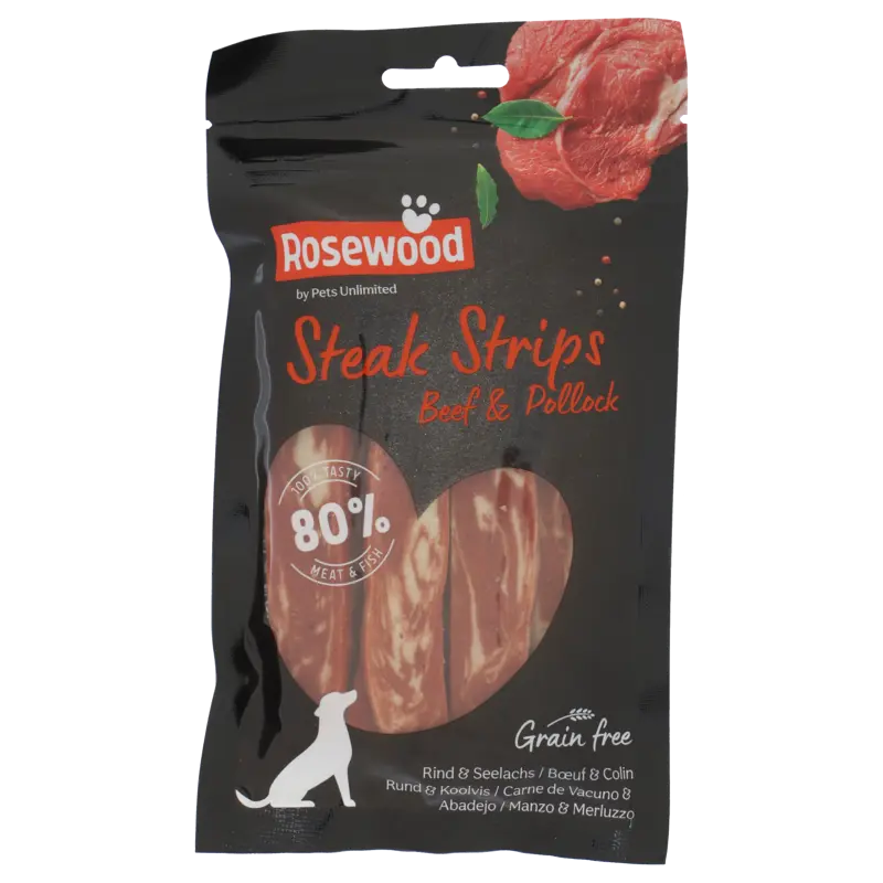 Rosewood Steak strips beef & pollock