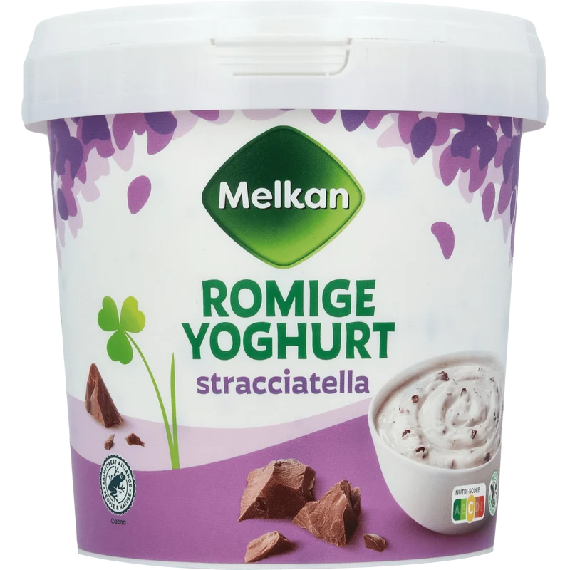 Melkan roomyoghurt stracciatella