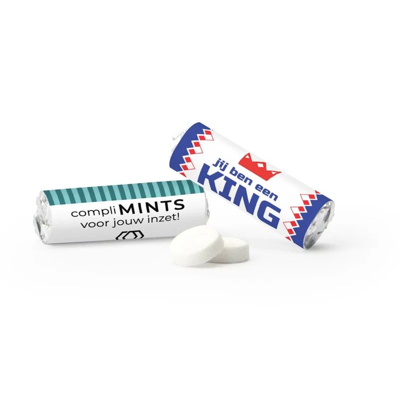 Mini KING Pepermunt met logo (50 stuks) - Vrijwilliger