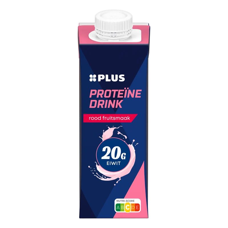 Proteïnedrink rood fruitsmaak