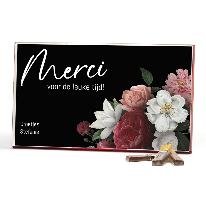 Merci met eigen inlay kaart 400 gram - Bedankje