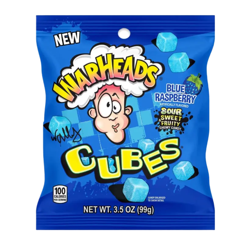 Warheads Cubes blue raspberry