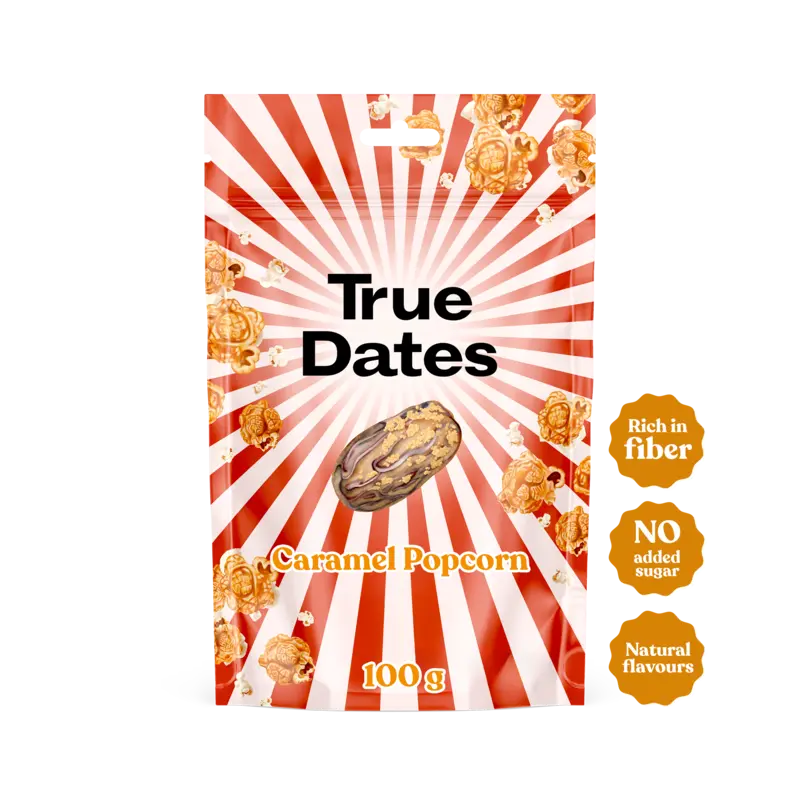 True Dates Caramel popcorn