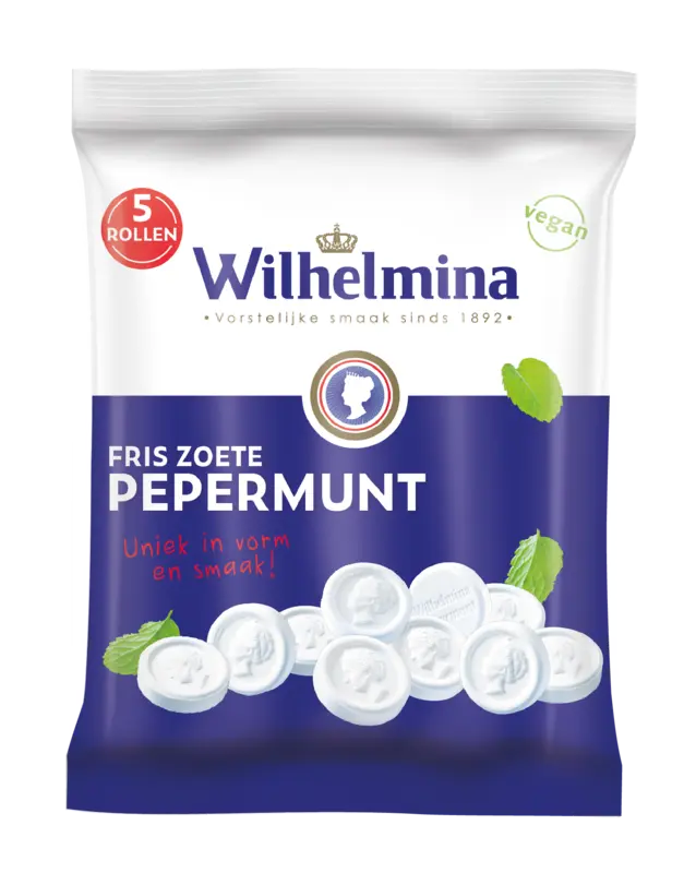 Wilhelmina Fris zoete pepermunt vegan
