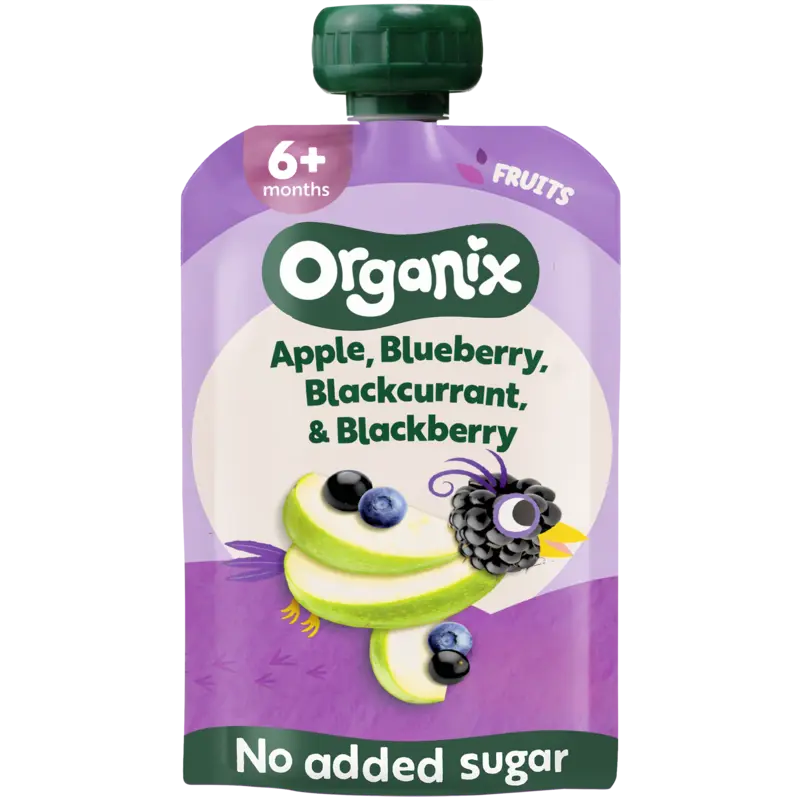 Organix Knijpfruit apple, blueberry 6m+
