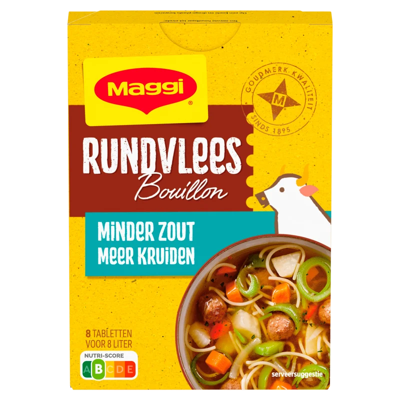 Maggi Bouillon rund minder zout 8 blokjes