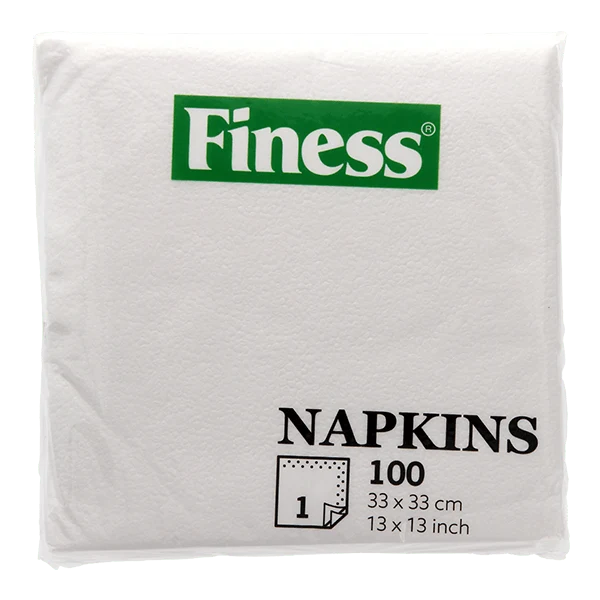 Finess Servetten wit 33 cm
