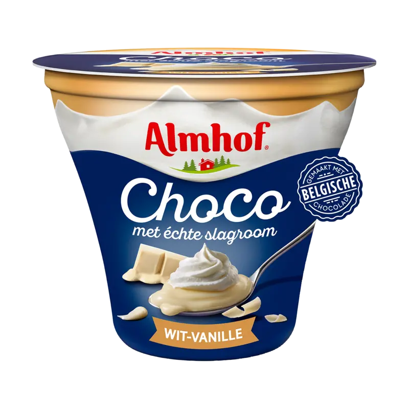 Almhof Choco met echte slagroom wit-vanille