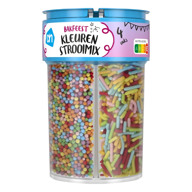 Bakfeest regenboog fantasie 4 kleuren