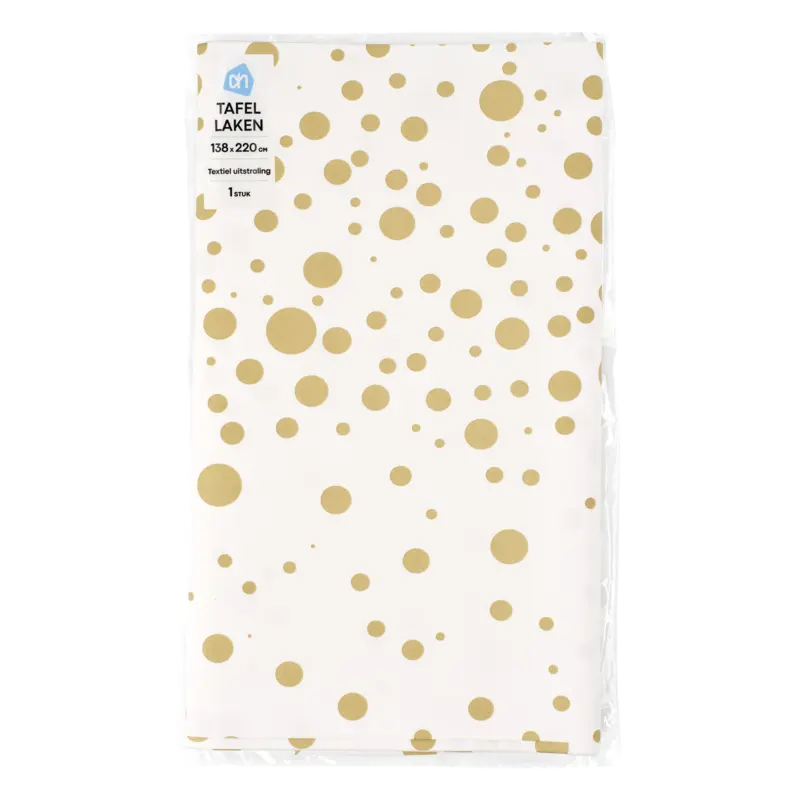 Tafellaken goud stip 138x220cm