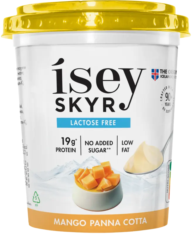 Isey Skyr mango panna cotta