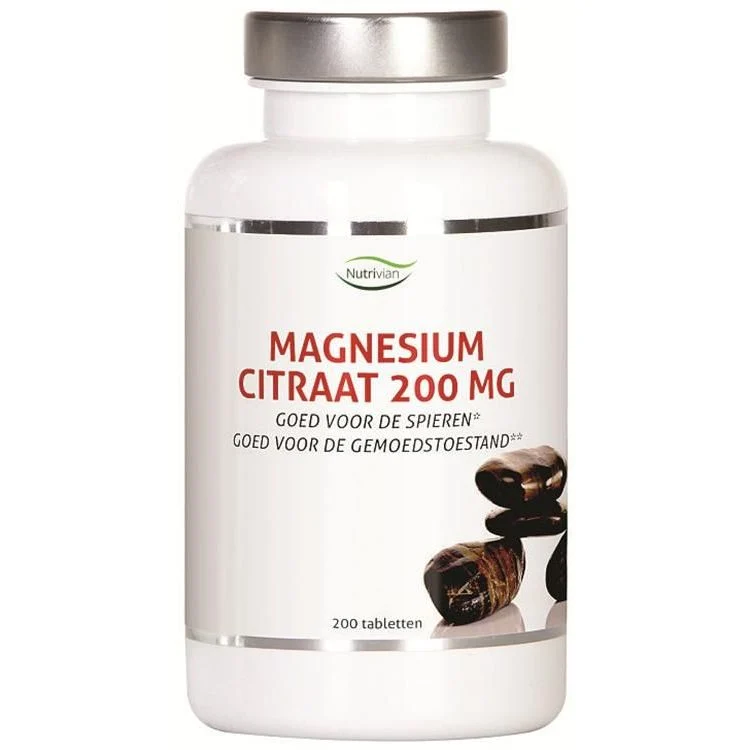 Nutrivian Magnesium Citraat 200mg Tabletten 200 tb