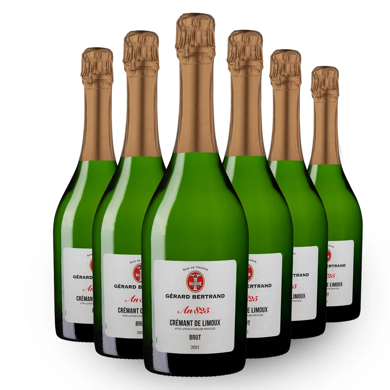 Héritage An 825 Brut blanc AOP Crémant de Limoux 2022 – Lot 6 Bouteilles 75cl