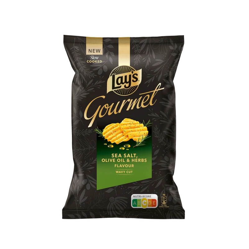 Lays Wavy Cut Sea Salt, Olive Oil & Herbs