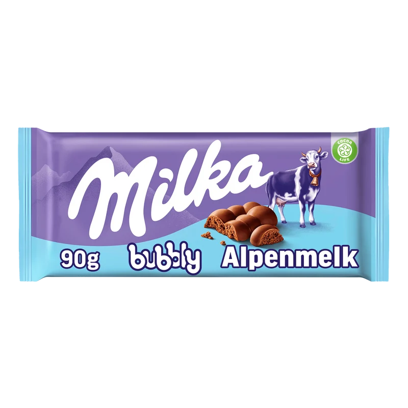 Milka Chocoladereep Bubbly Alpenmelk