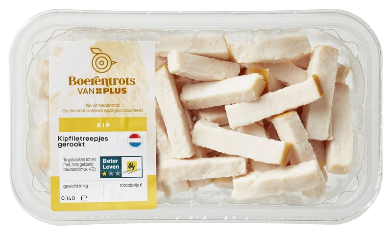 Boerentrots Gerookte kipfiletreepjes