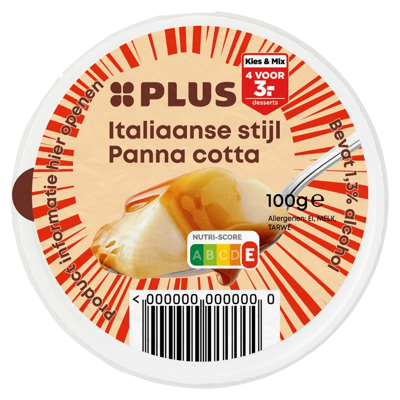 Italiaanse stijl Panna Cotta