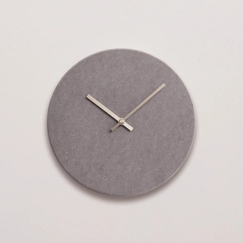 Wandklok Taupe Valchromat - Ø38 Koperen Wijzers