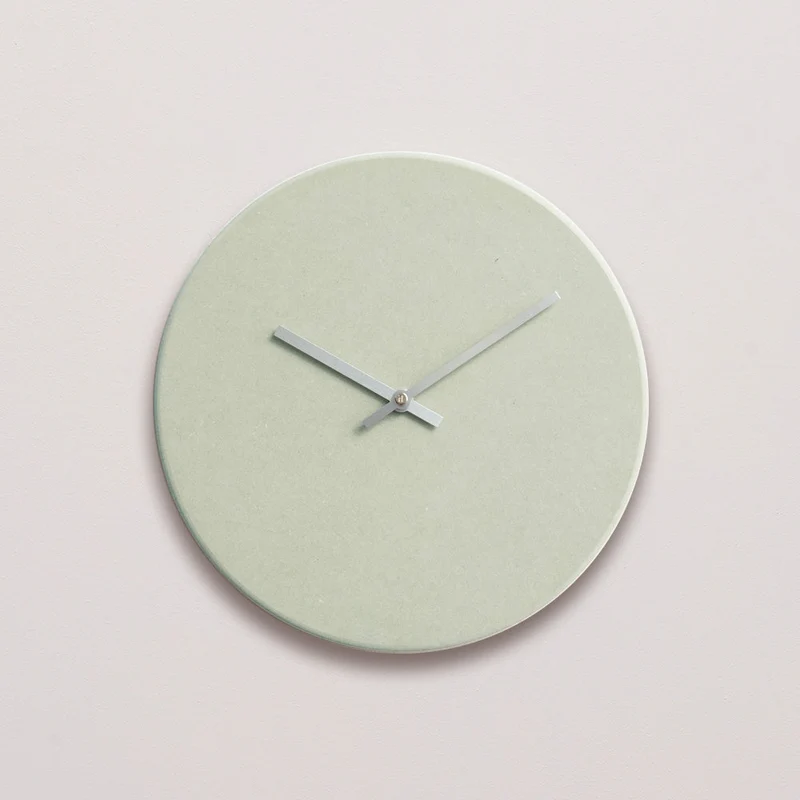Wandklok Mintgroen Valchromat - Ø38 Zilveren Wijzers