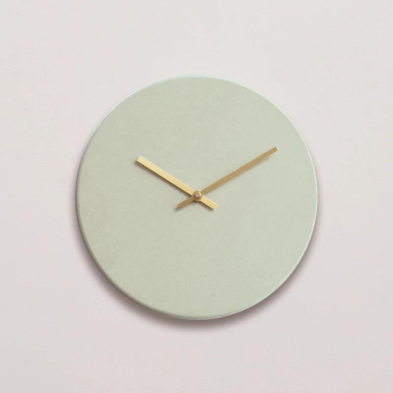 Wandklok Mintgroen Valchromat - Ø38 Gouden Wijzers