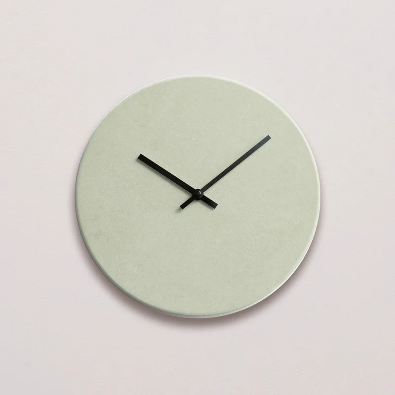 Wandklok Mintgroen Valchromat - Ø28 Zwarte Wijzers