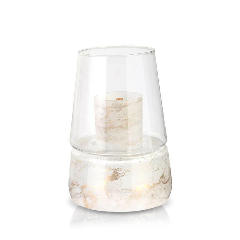 Terroso Geurlamp Wit - Marmerglas - 28 cm
