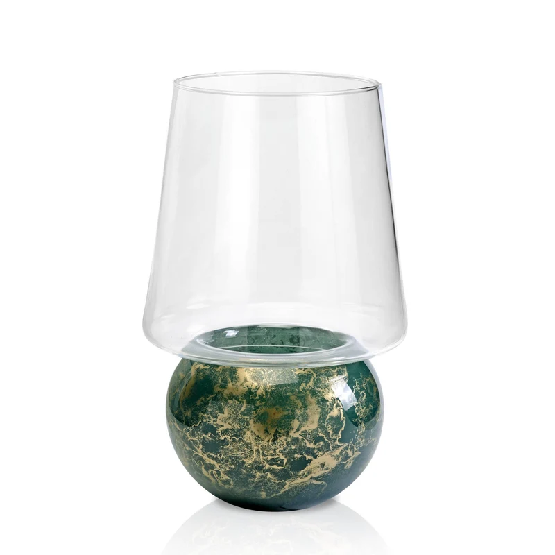 Terroso Geurkaars Groen - Marmerglas - 26 cm