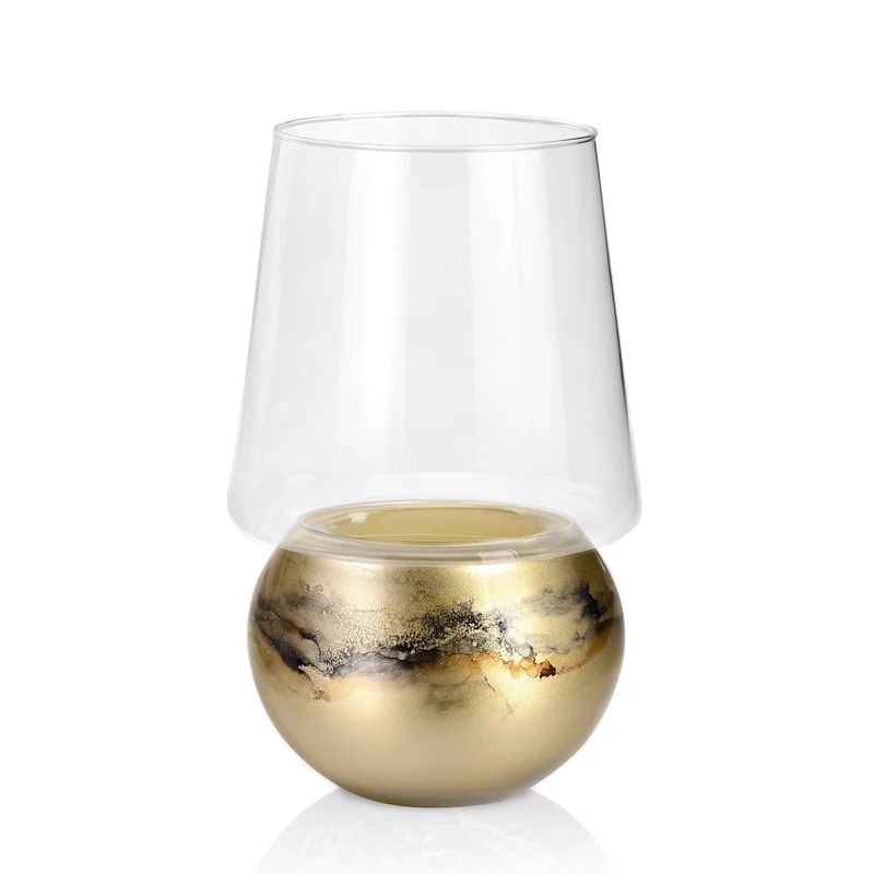 Terroso Geurkaars Goud - Marmerglas - 26 cm