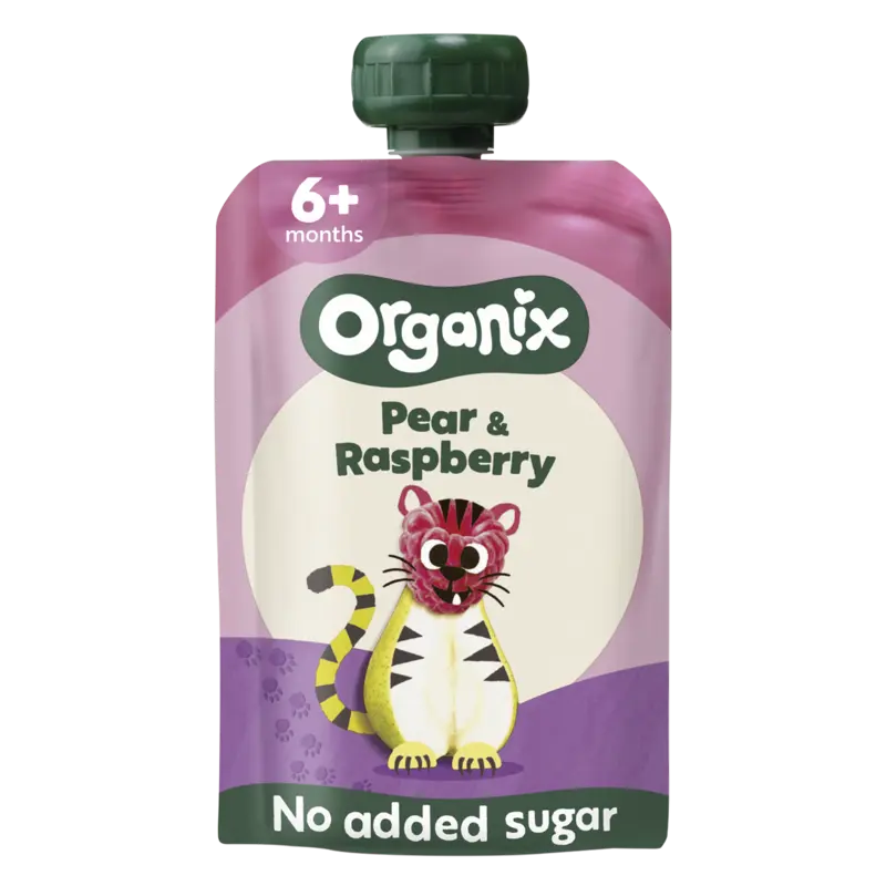 Organix Knijpfruit peer framboos 6m+
