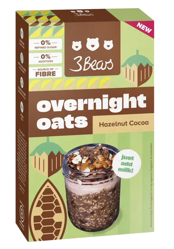 3Bears Overnight oats hazelnut cocoa