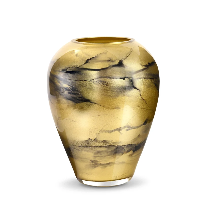 Terroso Vaas Goud - Marmerglas - 27 cm