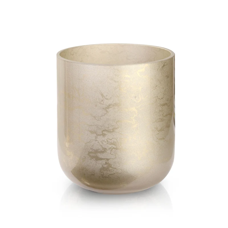Terroso Vaas Cappuccino - Beige Marmerglas - 16 cm