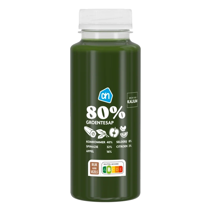 80% Groentesap komkommer spinazie