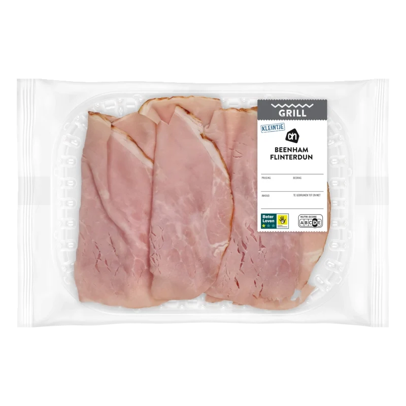Gegrilde beenham flinterdun