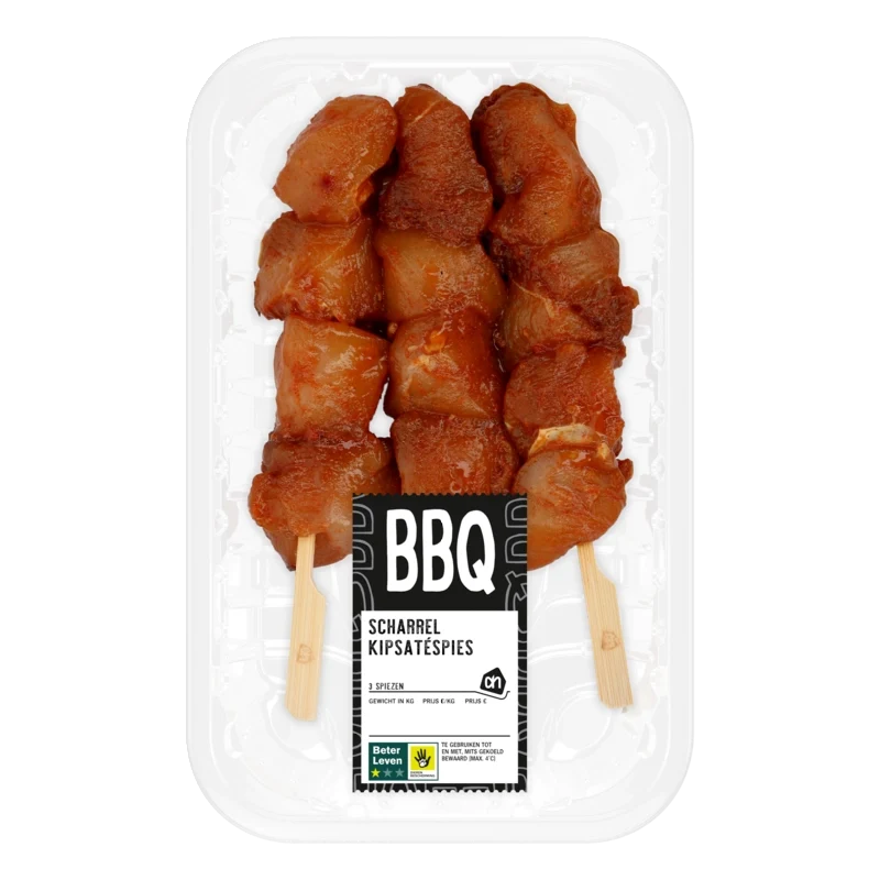 BBQ scharrel kipsatéspies