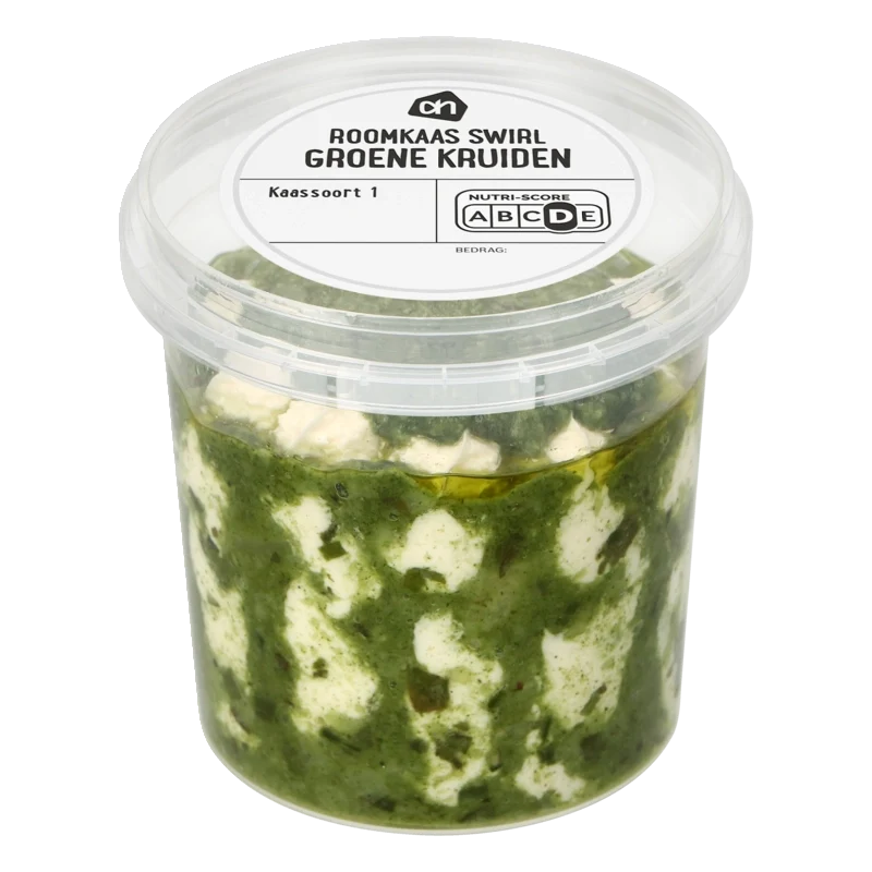 Roomkaas swirl groene kruiden