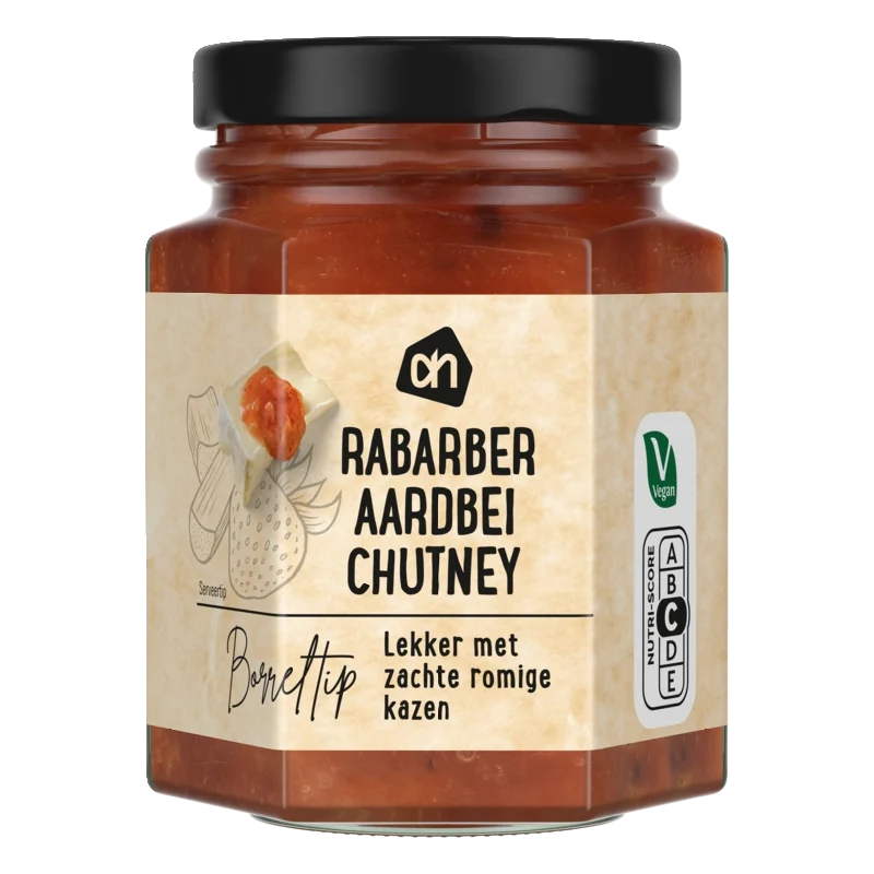 Rabarber aardbei chutney