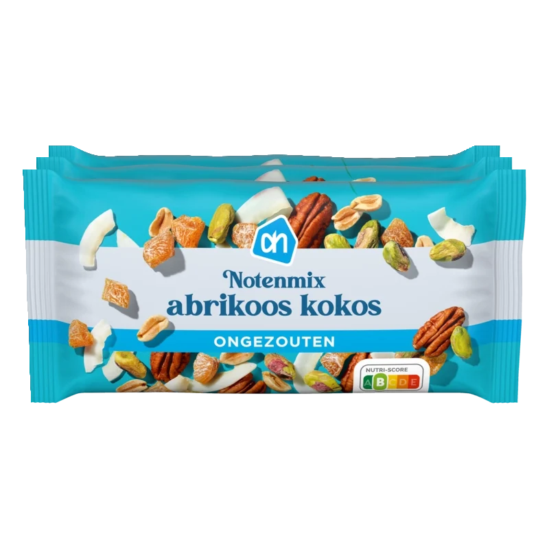 Notenmix abrikoos kokos 3-pack