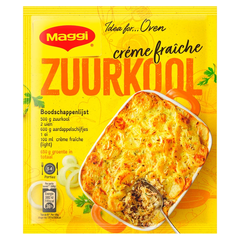 Maggi Ovenschotel zuurkool crème fraîche